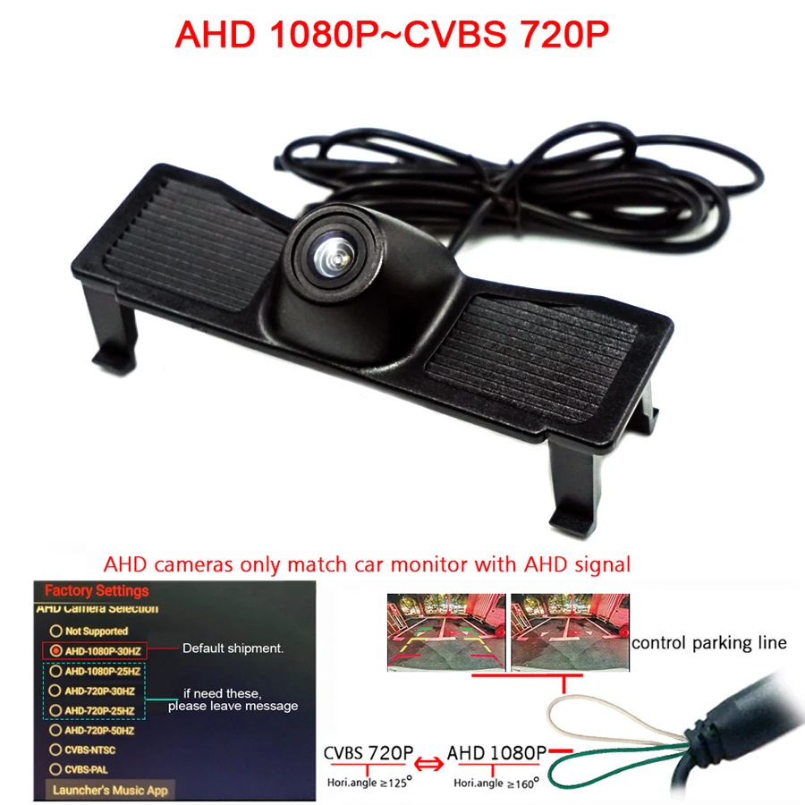 

180deg fisheye 1920*1080P AHD Car Front grille view camera for Toyota LAND CRUISER 2016 2017 2019 parking camera HD night vision