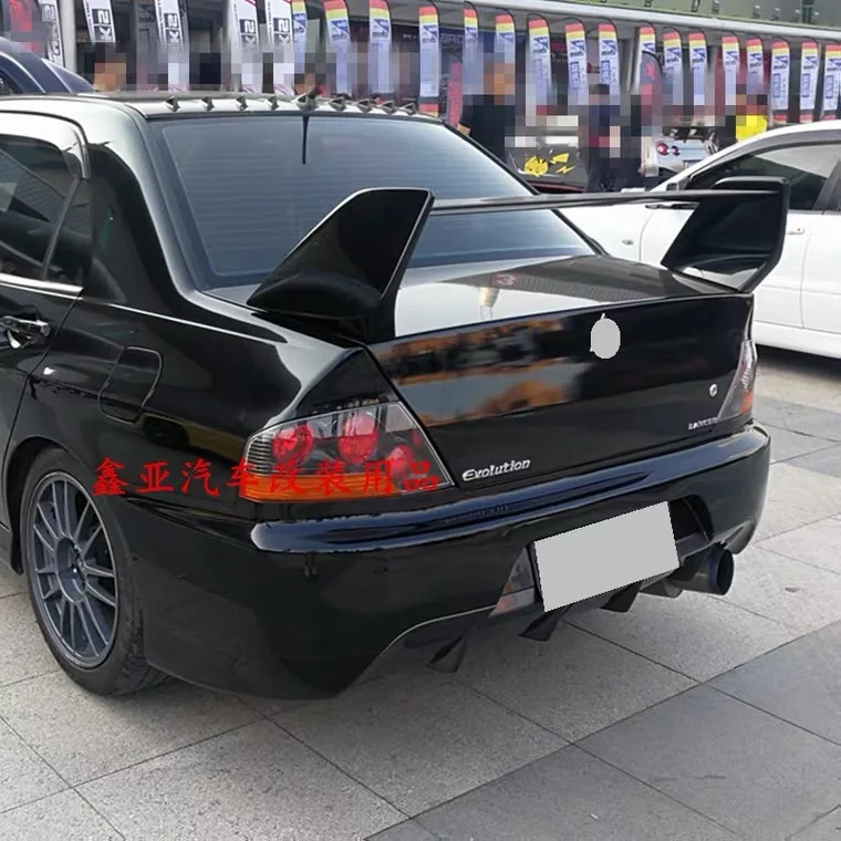 For Lancer Spoiler 2003-2008 Mitsubishi Lancer FD2 Spoiler 3DCK ABS plastic Material Car Rear Wing Color Rear Spoiler