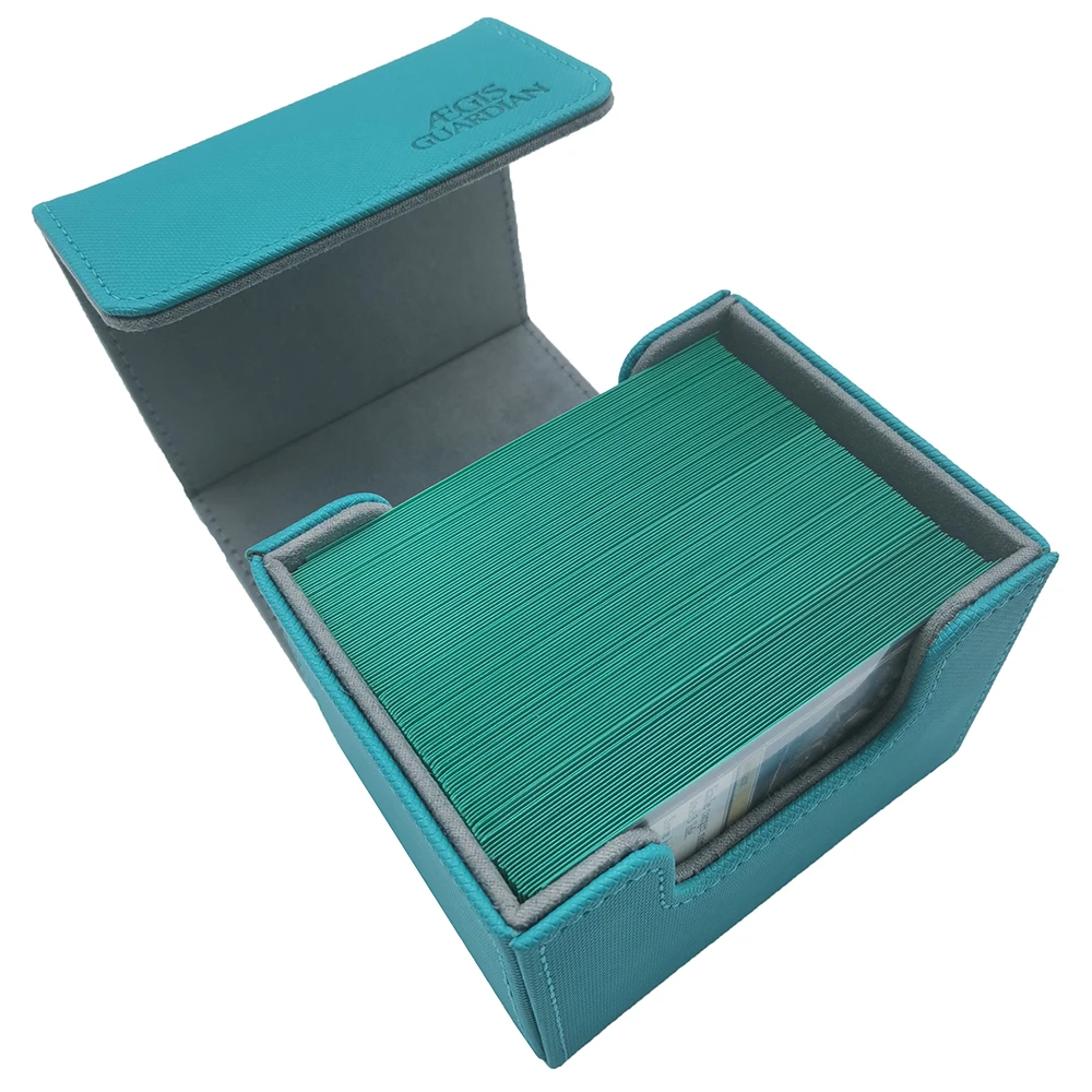 100+ Side Open Magic/YuGiOh Deck Case TCG Card Box: Green