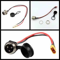 Cable de puerto de carga de giro de carretilla para bicicleta eléctrica, Conector de cargador tipo batería de iones de litio, eBike