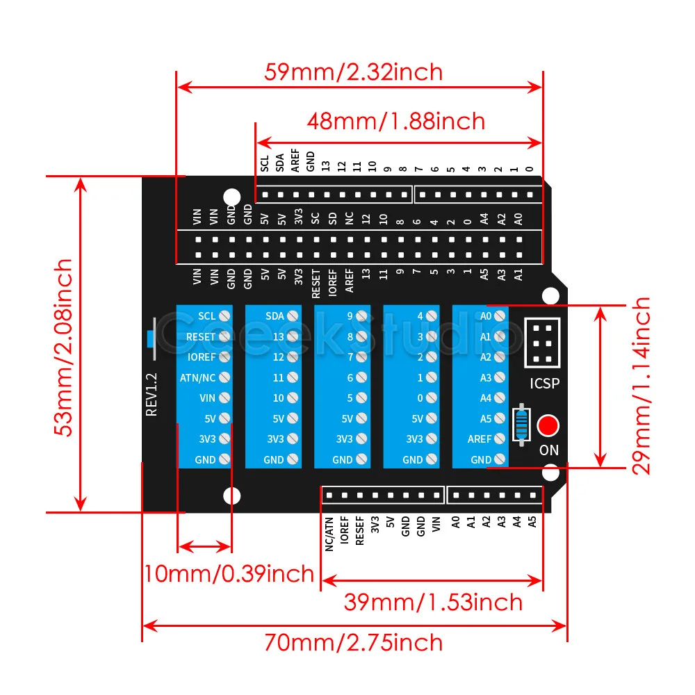 Arduino UNO śruba Terminal kapelusz karta rozszerzenia Presoldered ICSP interfejs Diy ferrament z róg śruba z gniazdem nakrętka miedź filar