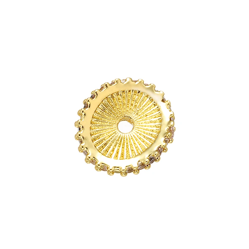 ZHUKOU 9.5x10mm gold color irregular bead for women DIY necklace bracelet jewelry accessories Making findings model:VZ231