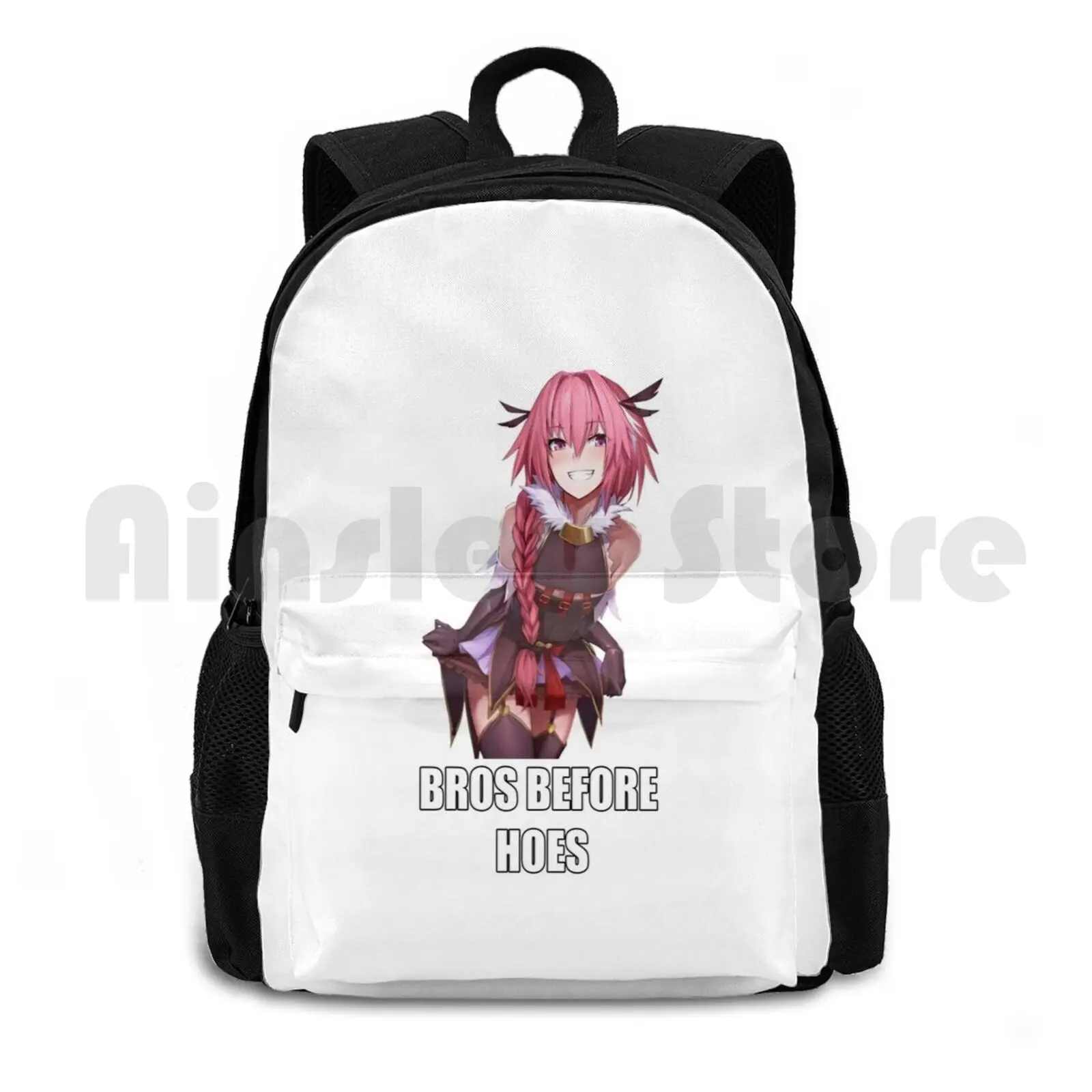 

Astolfo Bros Before Hoes Trap Meme ( Imp) Открытый походный рюкзак для верховой езды, скалолазания, спортивная сумка Astolfo Trap Trap Fate Meme Anime