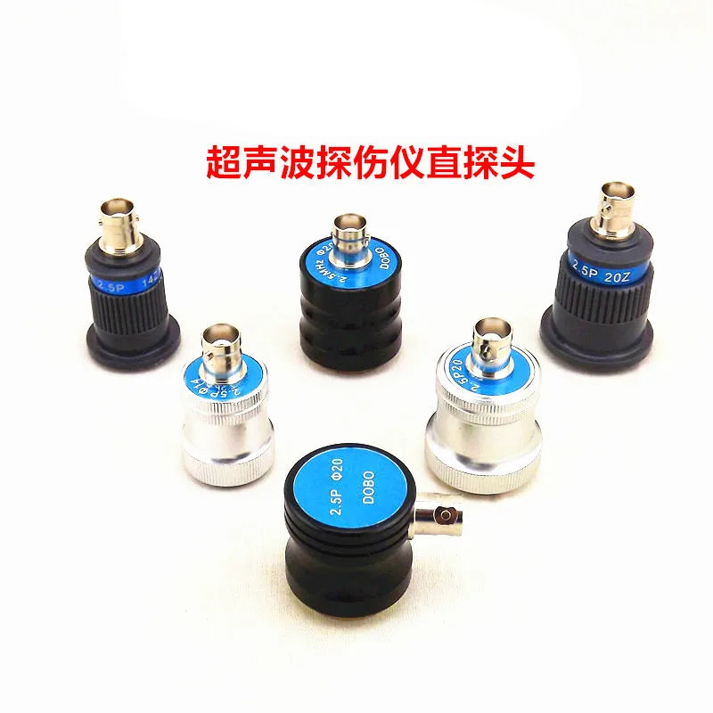 Detector de fallas ultrasónico, sonda recta 2.5P20, transductor de ondas longitudinales de cristal único, fundición UT, pruebas no destructivas MH