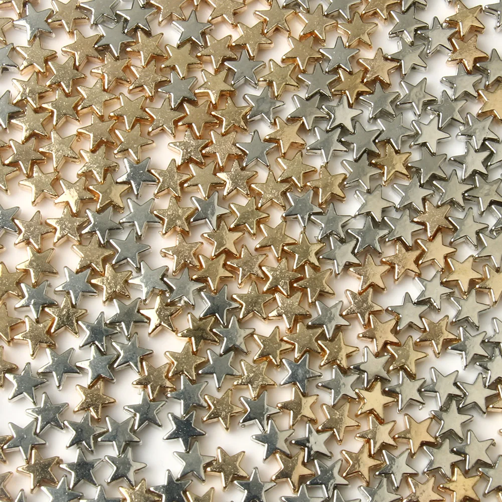 3/4/6/8/10/12 mm CCB Spacer Beads Gold Silver Color Big Large Hole Beads For DIY Jewelry Making Bracelet Necklace 30-500pcs