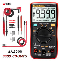 Digital Multimeter AN8008 9999 Counts Transistor True RMS Tester  Auto Electrical Testers Voltage capacitor Power Meters  Test