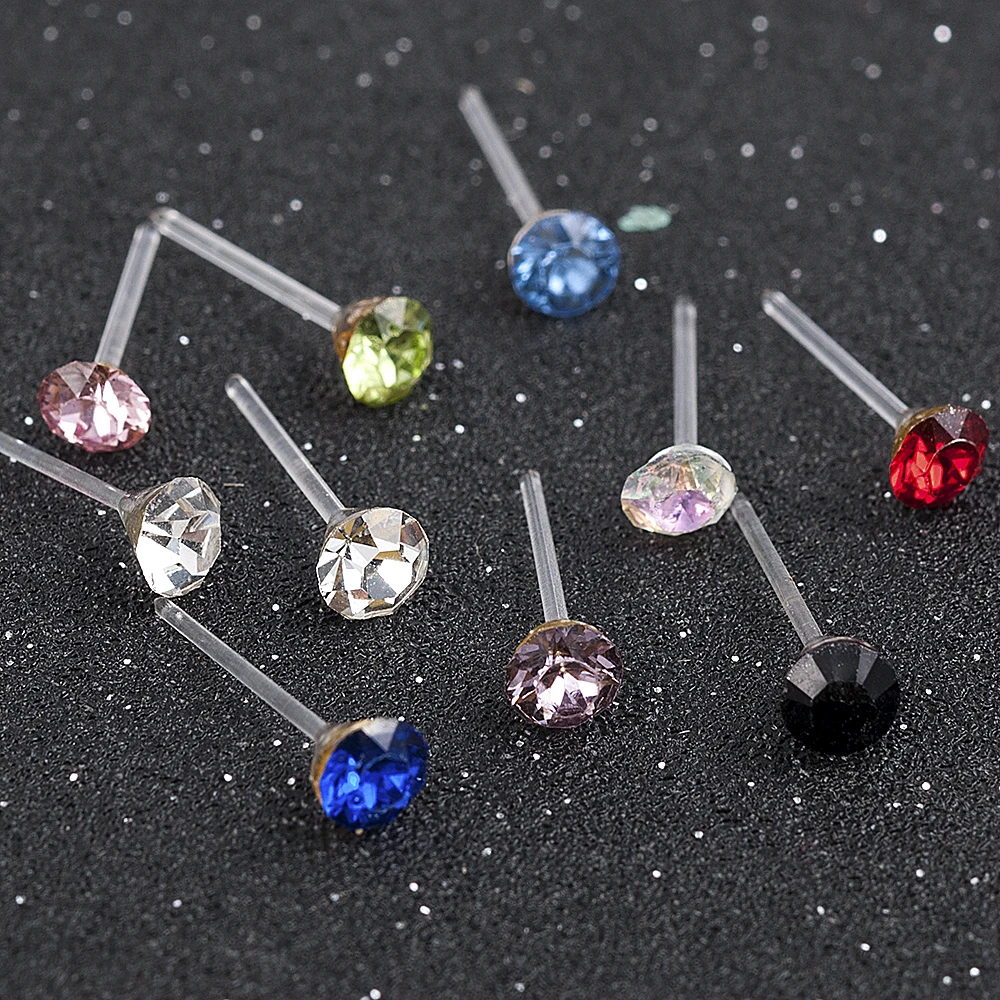 20 Pair/Set Women Girl Rhinestone Crystal Ear Stud Earrings Party Eelgant Earring Jewelry Gift 2 3 4 5mm