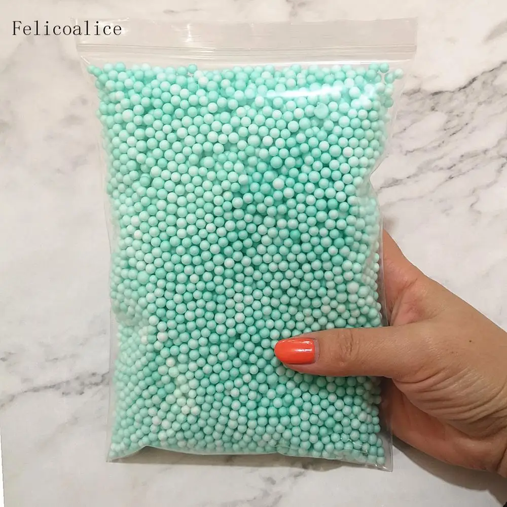 15 g/worek 4-6mm DIY miękkie puszyste szlam Mini kryształowe koraliki różne kolory styropian styropianowy wypełniacz koraliki piankowe kulki rzemiosło