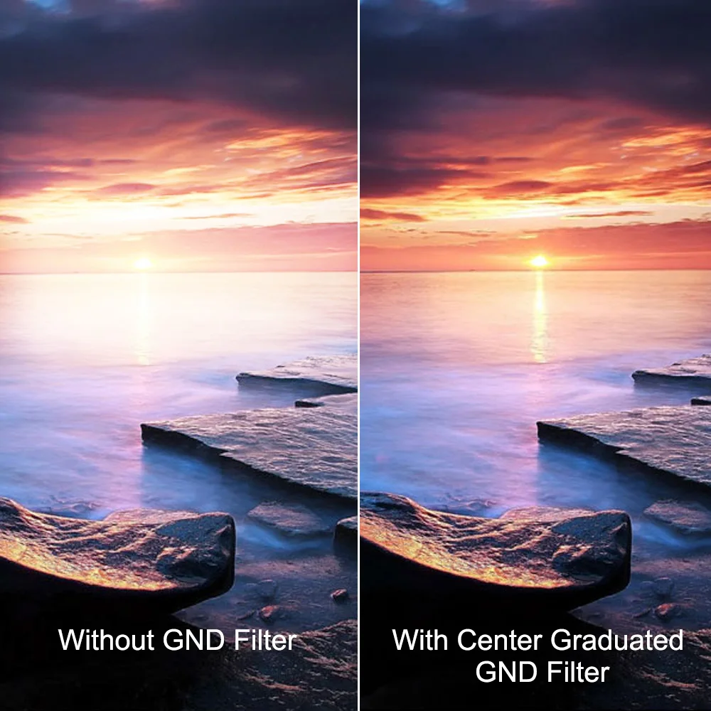 GiAi Center Graduated ND Filter 100x150mm 150x170mm Little Reflection Camera Lens Neutral Density GND