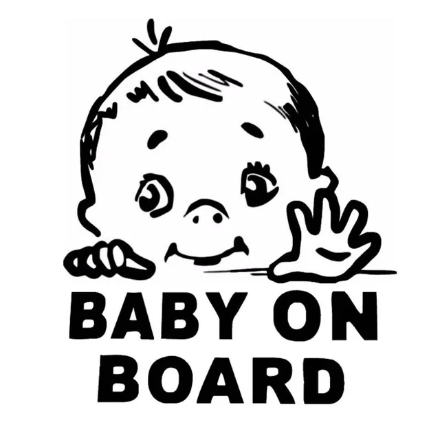 

Baby On Board 13.1*15.2cm Funny Car Decal Reflective Laser 3D Car Stickers Vinyl Car Styling