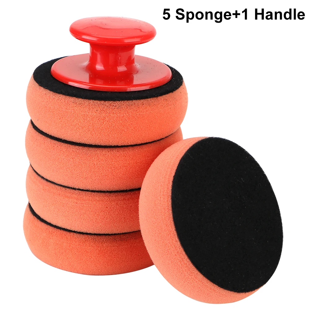 Car Polisher Sponge Car-Styling Flat Sponge Buffing Polishing Pad Buffing Polisher Kit for Glass Polishing Car Accessories