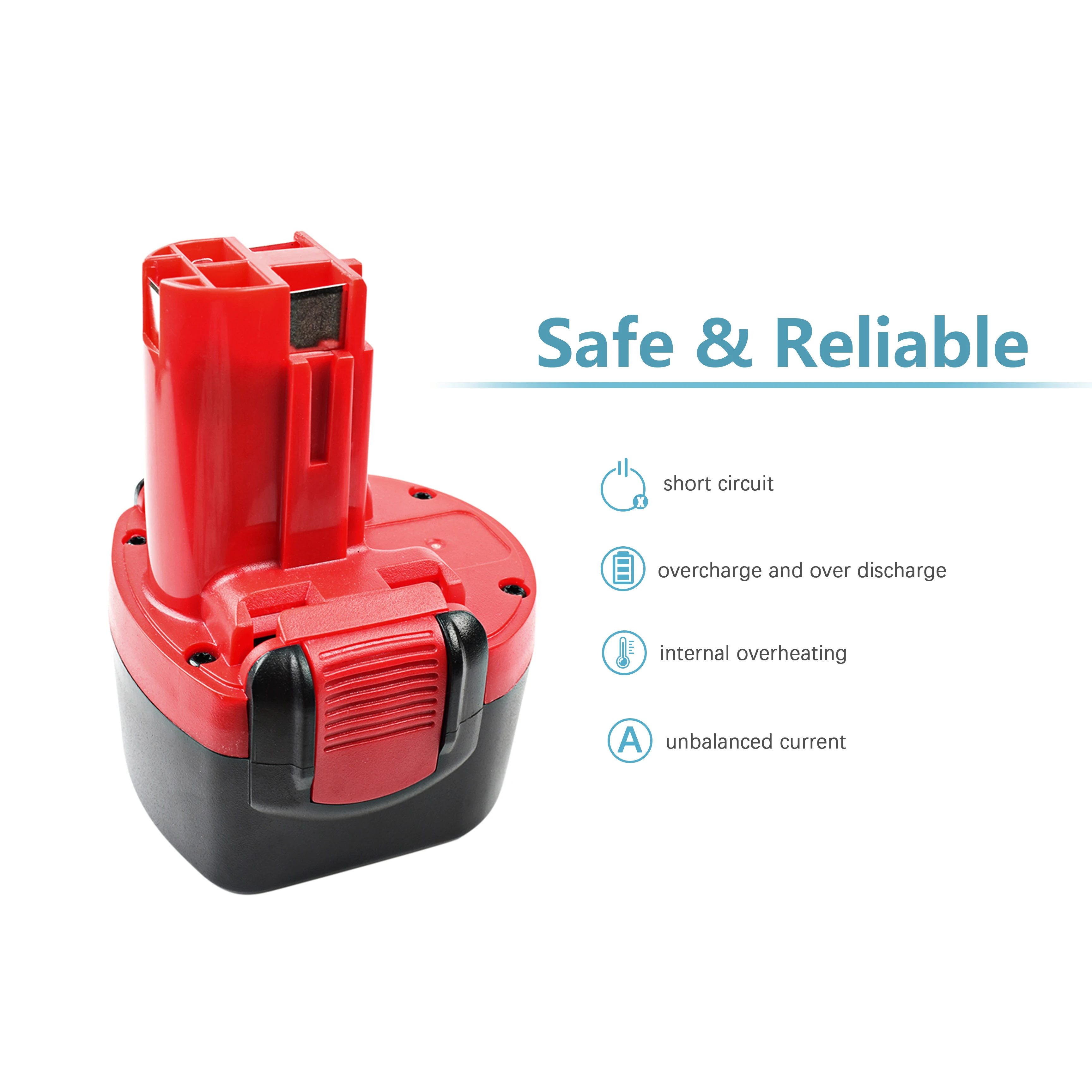 BAT048 9.6V 3000mAh  NI-MH Rechargeable Battery Power Tools Battery for Bosch PSR 960 BH984 BAT048 BAT119 L50