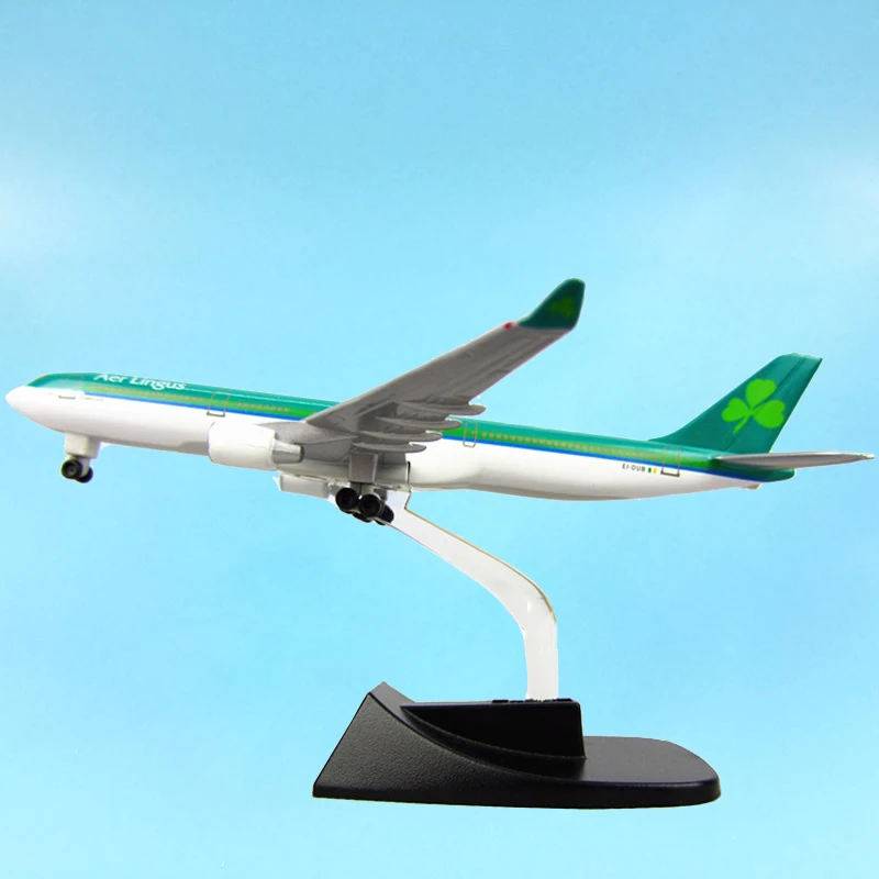 13CM Scale Airplane Model Toys Ireland Airlines 330 Aircraft Gift Kids Airliner Collect Souvenir Display Stand Plane Show