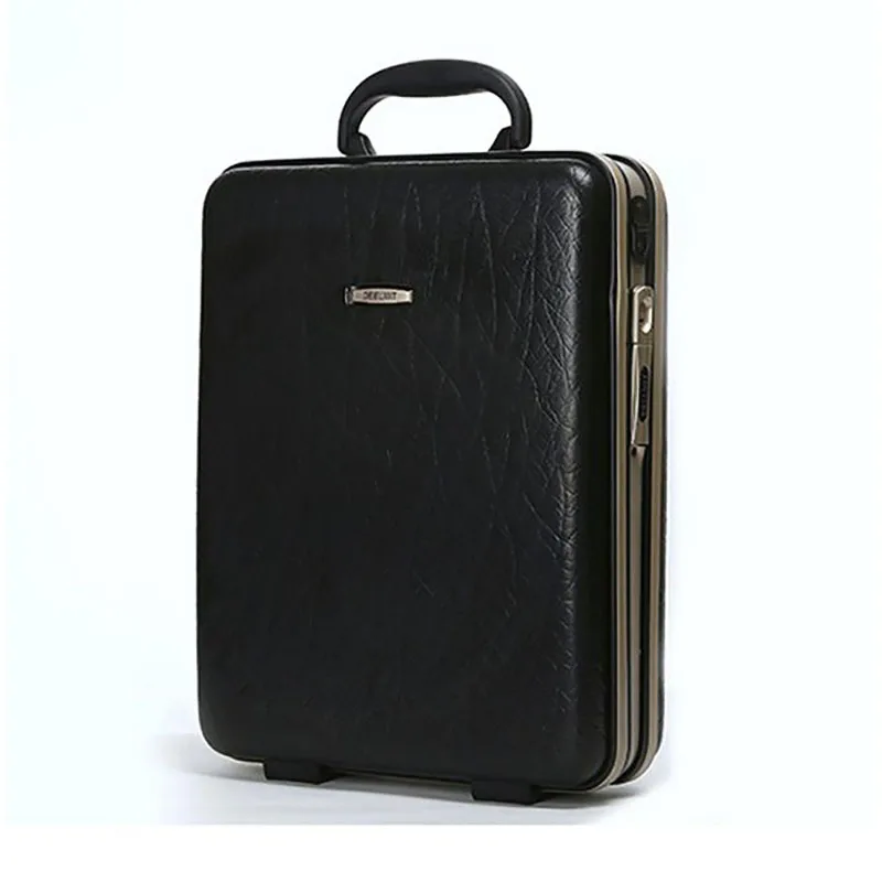 Men Business Briefcase Vertical Style Code Lock Bag Document Laptop Case Black and Coffee Colors 13 15 Inch