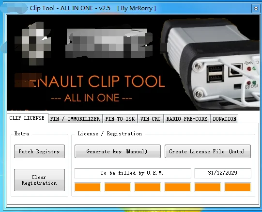 Can Clip V216 V212 V211 V207 V196 Pin Extractor V2 + V178 + V205+Gift Reprog V191 Update to 2029 For Renault OBD2