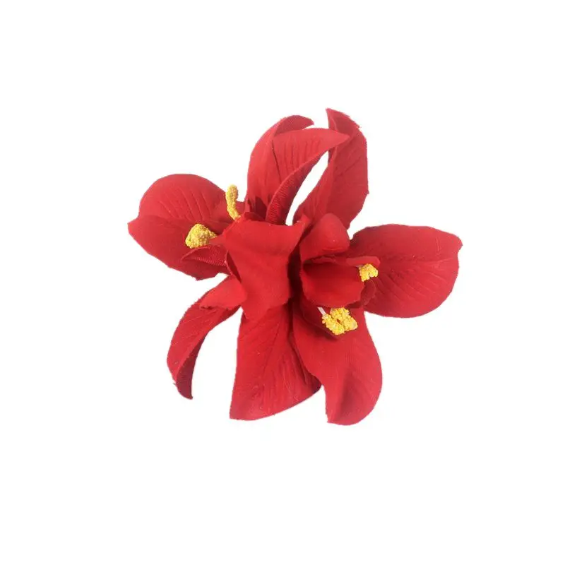 New Women Summer Bohemia Hairpin Lily Flower Hair Clip Hawaii Headpieces Wedding Headwear Holiday Hair Ornaments Accessories