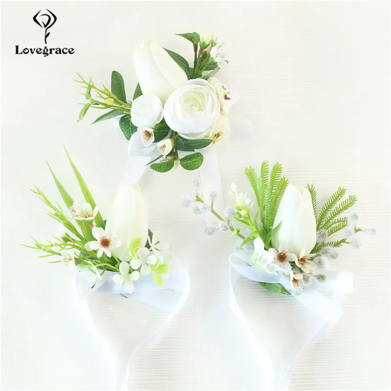 Pulseira botões noivados e flores, broche branco corsage, broche para casamentos, acessórios para madrinhas e noivas