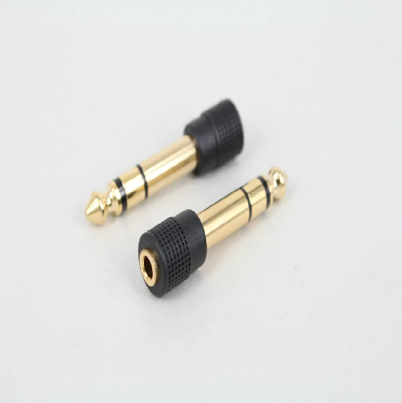 4Pcs Gold 6.35mm Male to 3.5mm Female Plug Stereo Adapter 1/4 inch Stereo Male Plug to Female Socket Mini Jack Adaptor