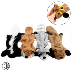 New Cute Plush Toys Squeak Pet Squeaky Whistling Involved Squirrel Dog Toys Squirrel Raccoon Fox Skunk Animal Plush Toy