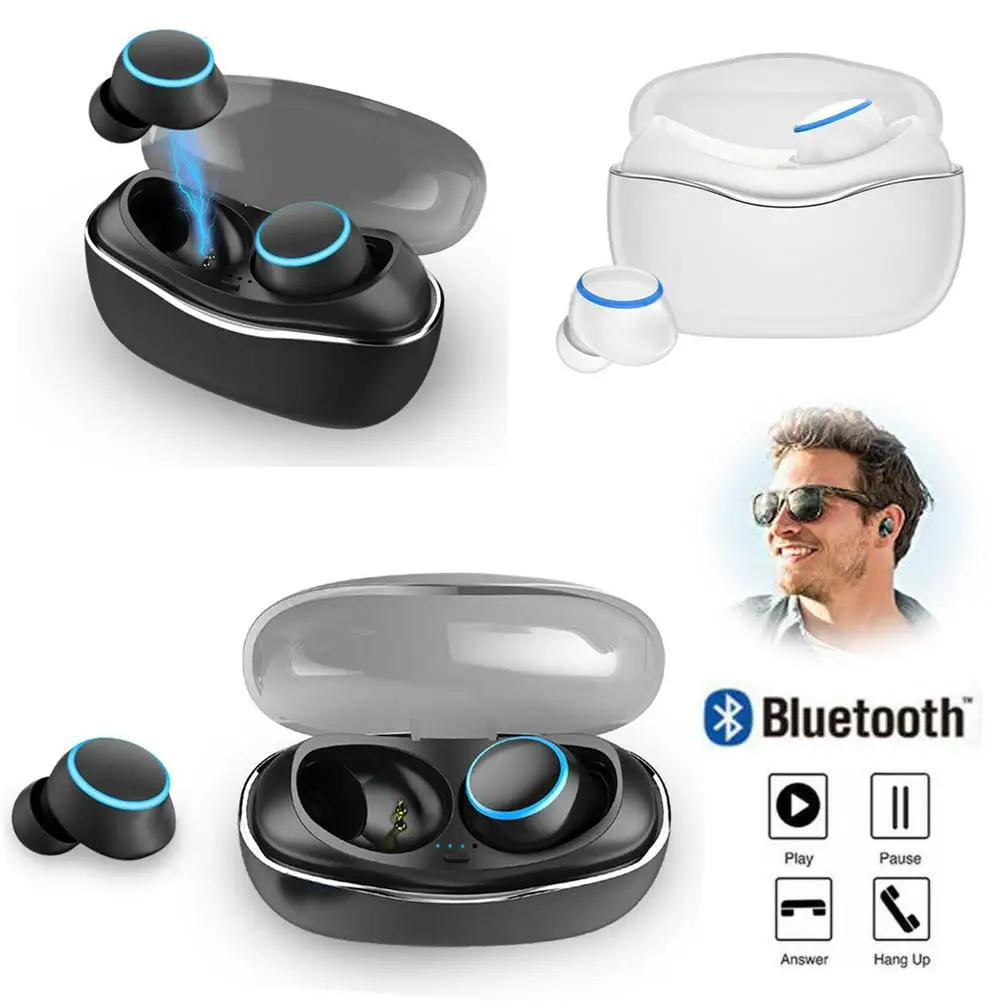 Wireless Headsets Earphones Mini In-Ear Earbuds for iPhone 11Pro Max 11 XR XS Samsung Note 10 9 8 S9 S8 Huawei LG