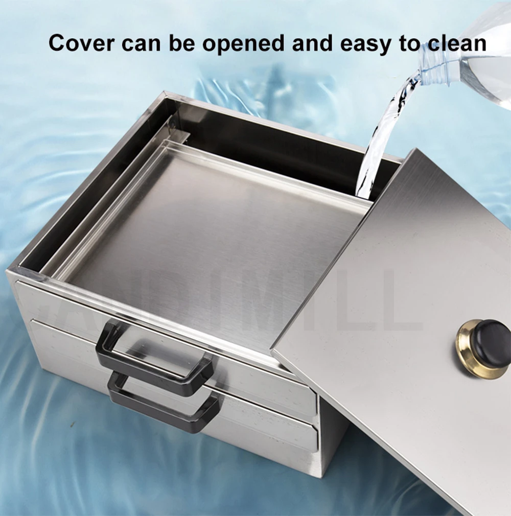 Candimill tipo gaveta máquina de rolos de macarrão de arroz 2/1 camada cozinha cozinhar gaveta a vapor bandeja de aço inoxidável rápido fazendo alimentos