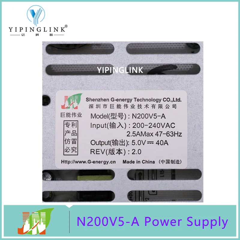 G-energy N200V5-A power supply 5V 40A 200W LED display panel ultra power supply 200-240V AC Input switching power supplier
