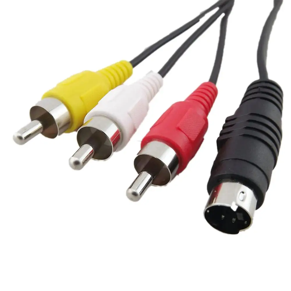 1x 5ft 4 Pin S-Video Male To 3 RCA Male Plug AV Audio Video Adapter Connector Cable for DVD PC TV