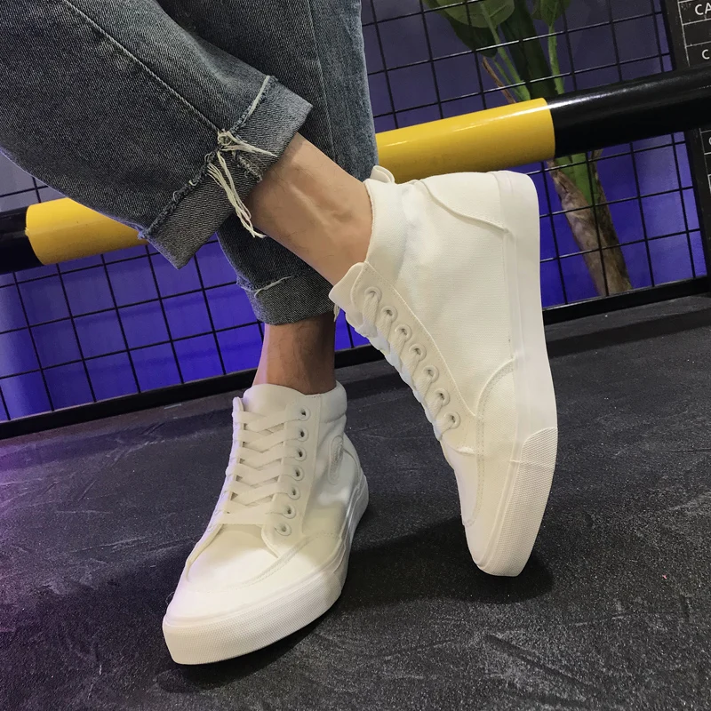 Classics Brand Men Sneakers Canvas Shoes Man High-top Casual Shoes Male Skateboard Trainers High Quality 3 Times Vulcanization