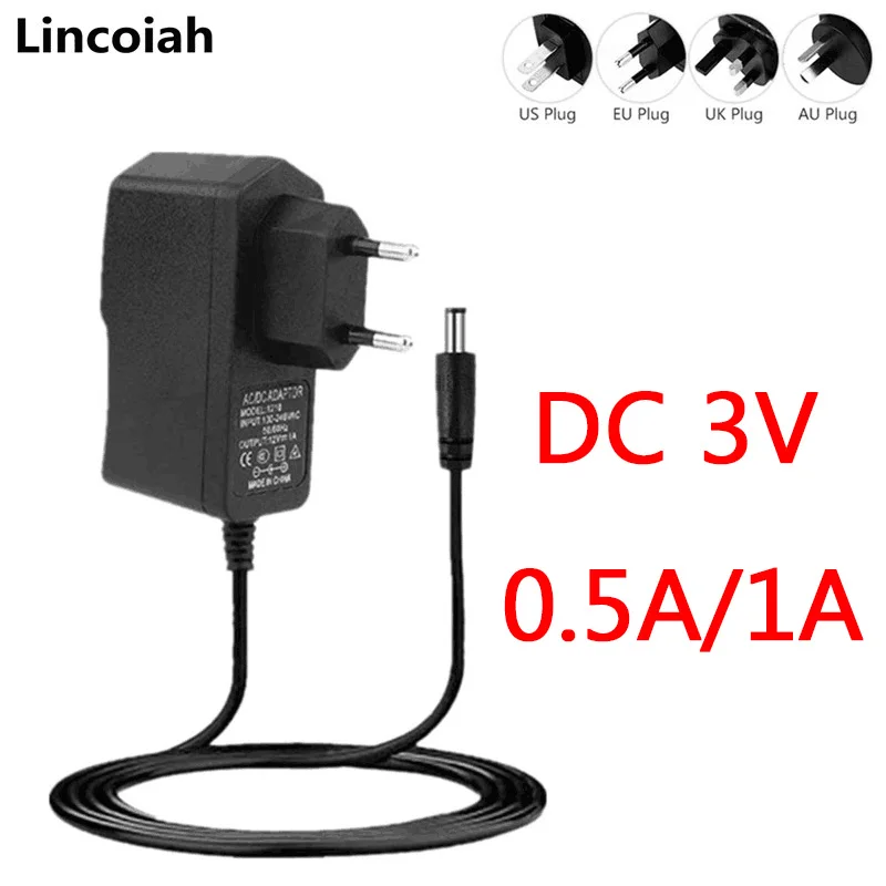 AC 100-240V DC 3V 1A 1000ma Adapter Converter Adaptor 3 V Volt 0.5A Charger Power Supply for MINI Micro DC Motor Stepper Driver