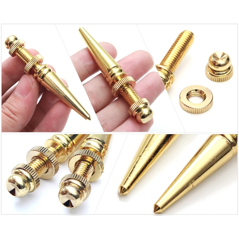 伸縮性のあるスパイクが付いたアクリルスピーカー,高張力鋼のスパイクが付いた4つのスパイクホルダー