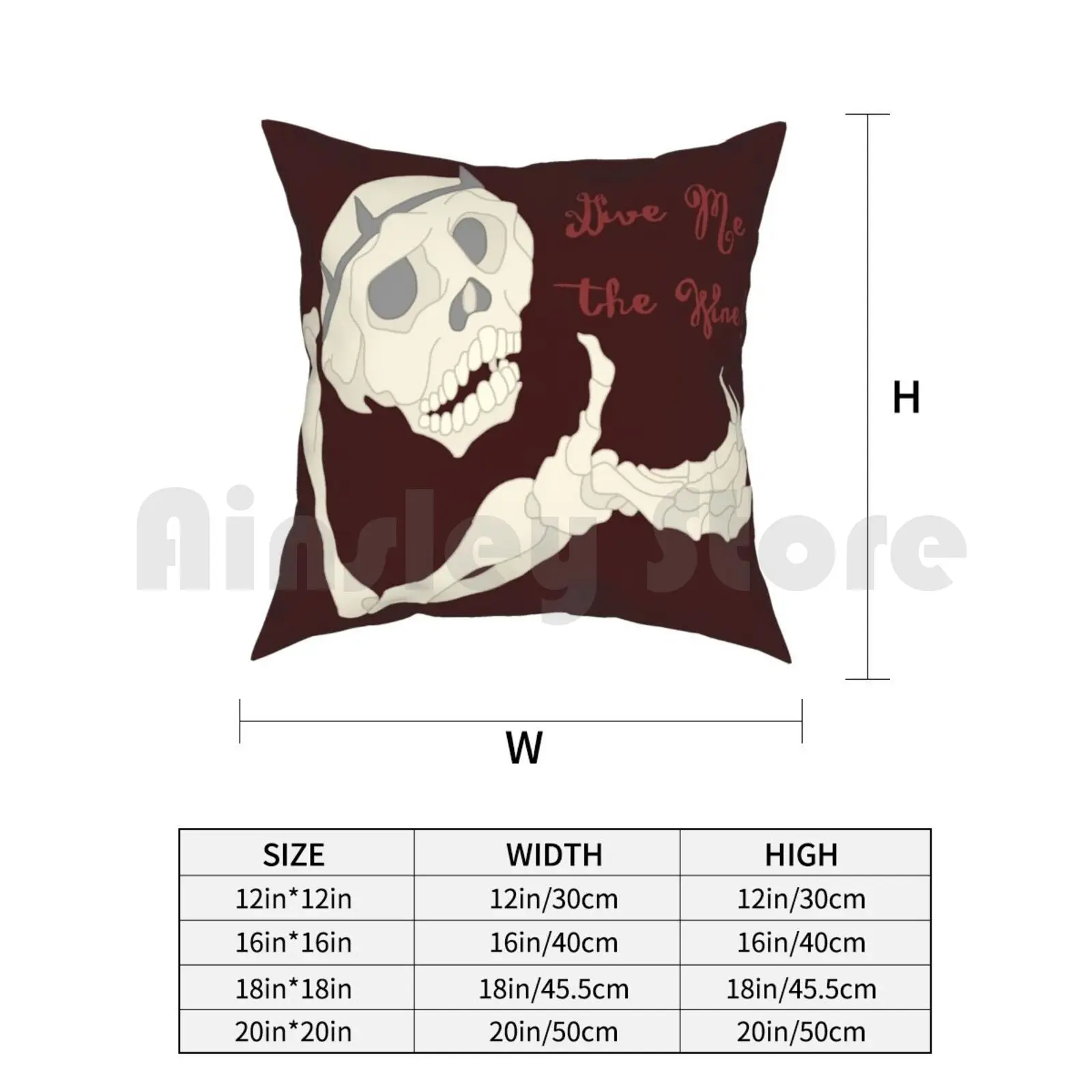 كيس وسادة النبيذ المطبوع المنزلي وسادة رمي ناعمة Thelastunicorn The Last Unicorn Skeleton Wine