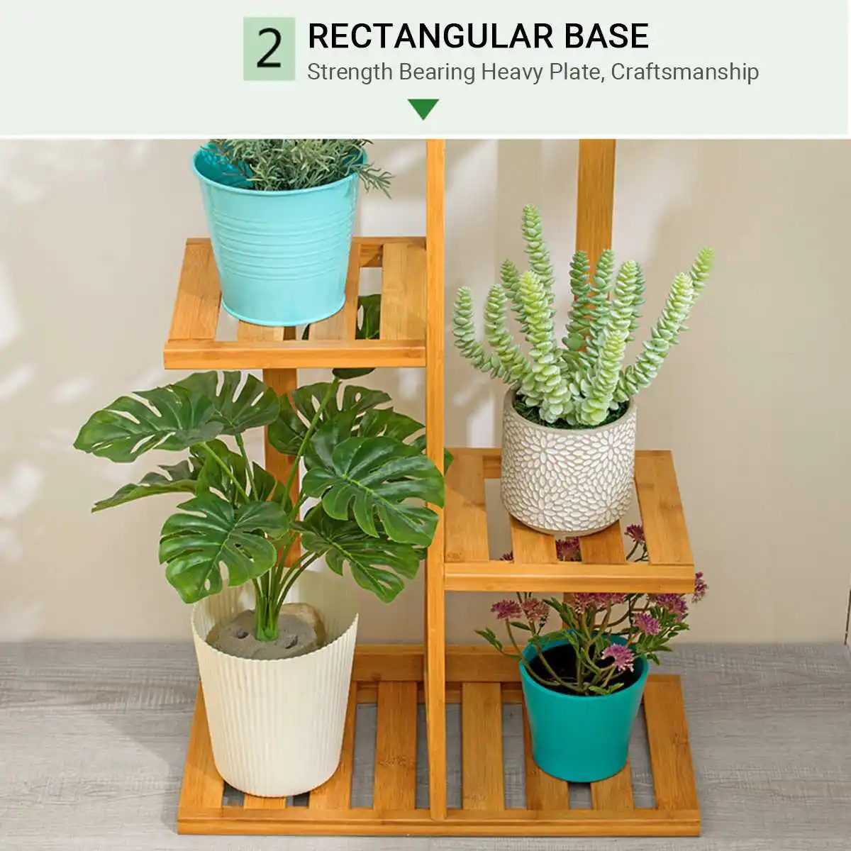 Flower Shelf Multi-layer Indoor Home Balcony Decoration Rack Wooden Living Room Simple Flower Pot Multilayer Rack House Display