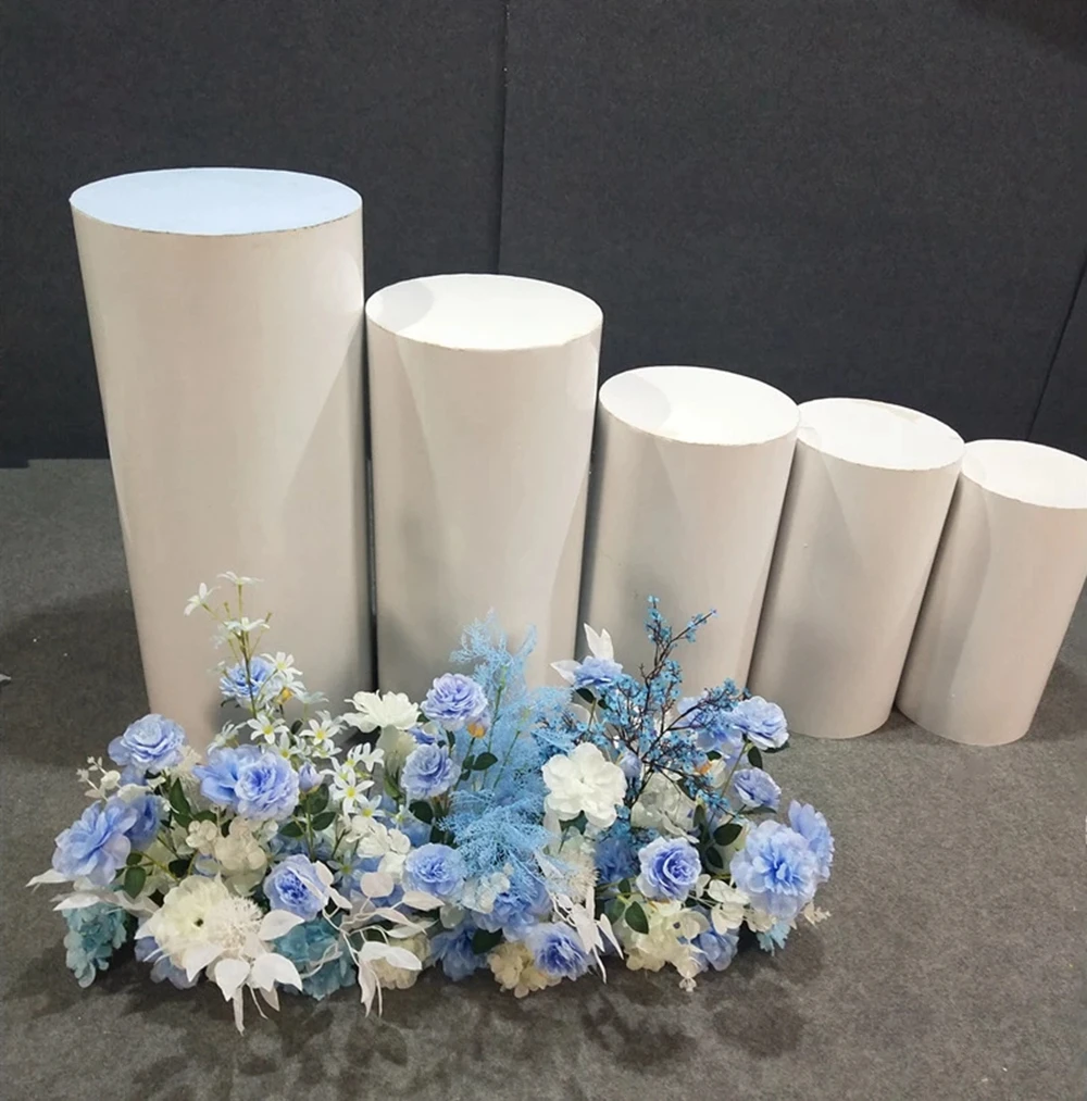 

Round 3/5pcs Column Cylinder Iron Party Event Display DIY Wedding Decoration Plinth