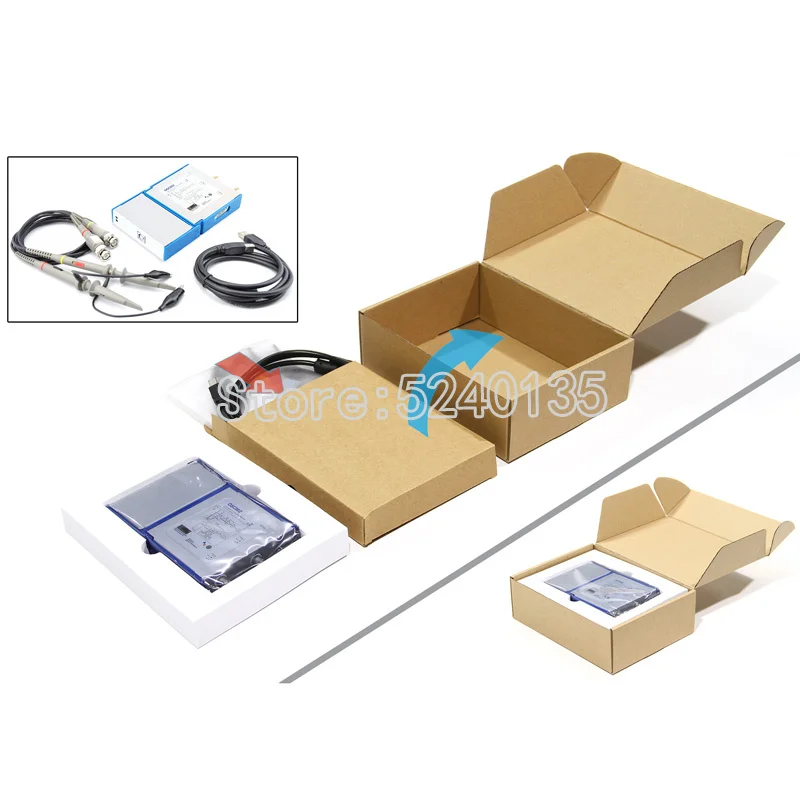 OSC2002 Dual channel Virtual oscilloscope USB PC oscilloscope 1G sampling 50M bandwidth than 1008C 6022BE