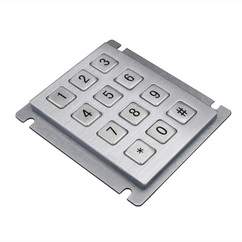 Imagem -03 - Teclado Matriz Usb para Controle de Acesso Teclado Quiosque de Metal Matrix 12 Chaves 3x4 Aço Inoxidável