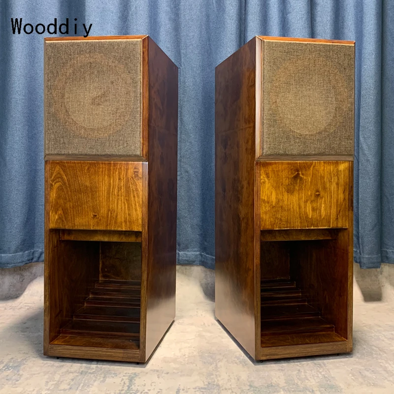 Wooddiy 8 Inch One Pair Speaker Empty Cabinet Fostex Fe208NS Shell Floor Box Labyrinth Full-range Acoustic Box