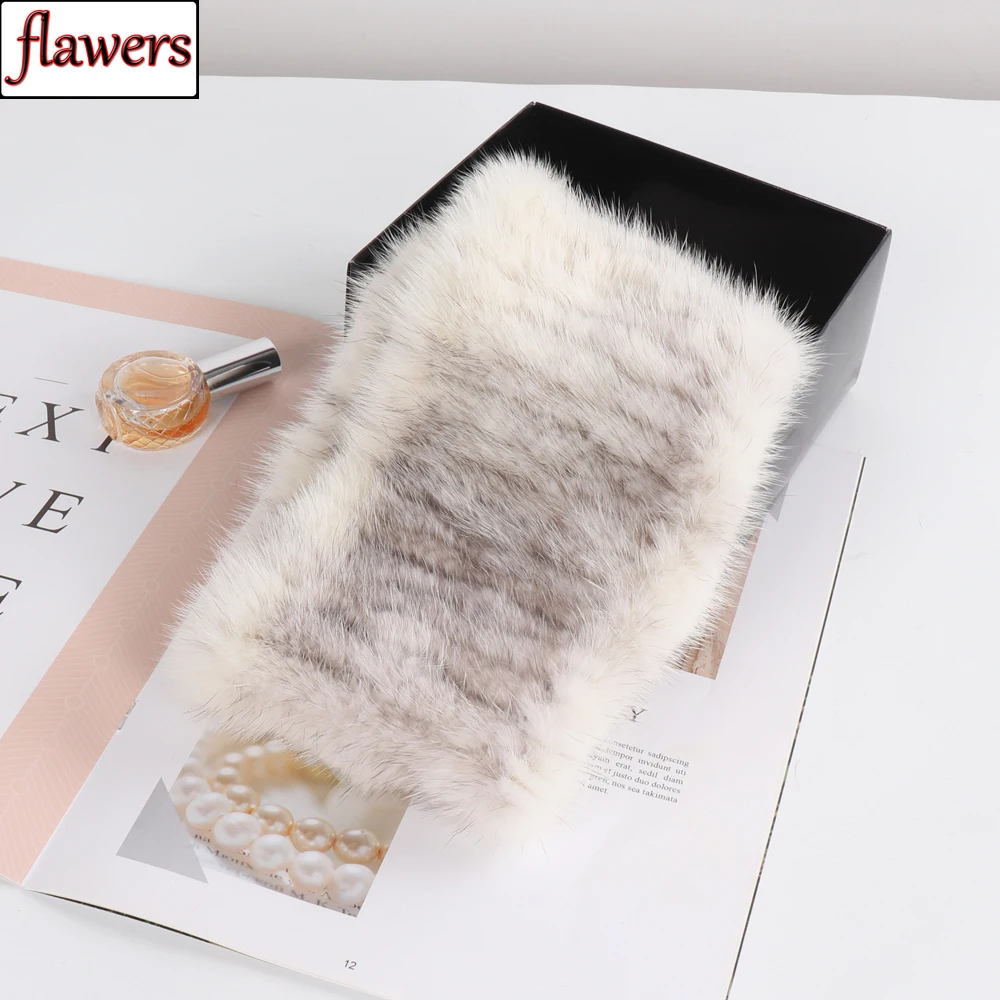 

Winter Outdoor Female Knitted Real Mink Fur Ring Scarf Women Warm Good Elastic Genuine Mink Fur Wrap Scarves Lady Fur Headbands