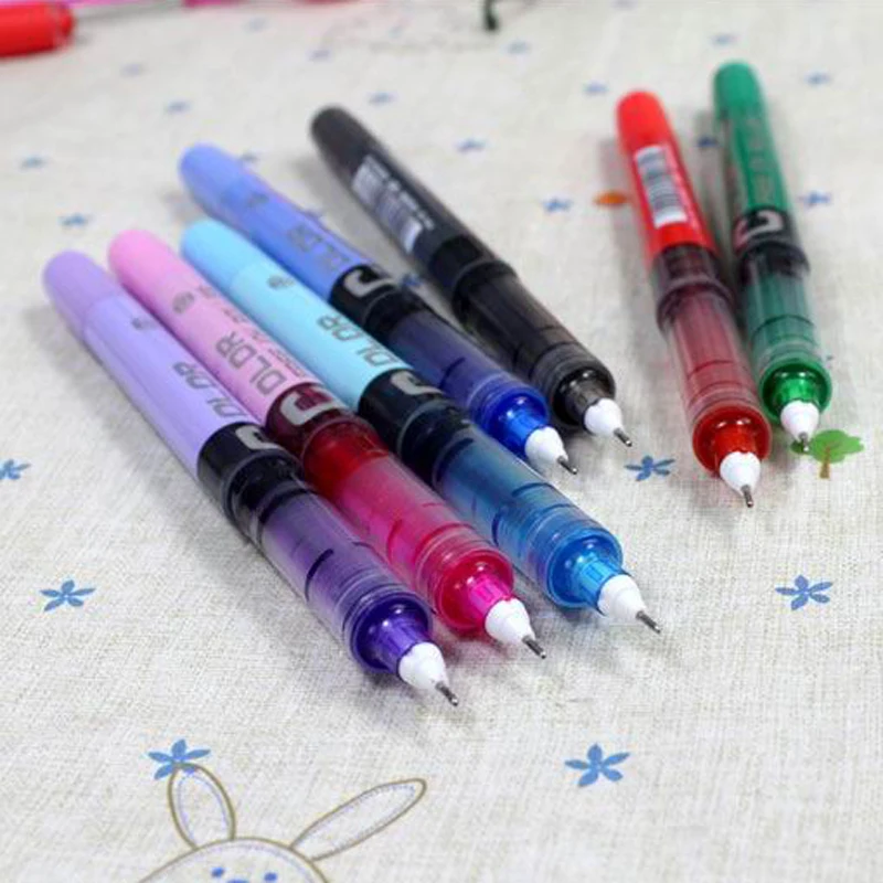 High Quality Needle Gel Pens 0.5mm Finance Dedicated Color Pen Water Stationery Office School Supplies Gift New Ink Pen
