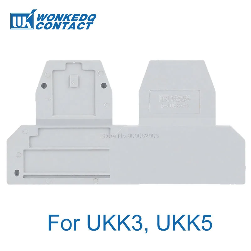 100Pcs D-UKK3/5 End Barrier Plate UKK3 UKK5 Connector UK Double Level D-UKK 3/5 DIN Rail Terminal Block Accessories End Cover