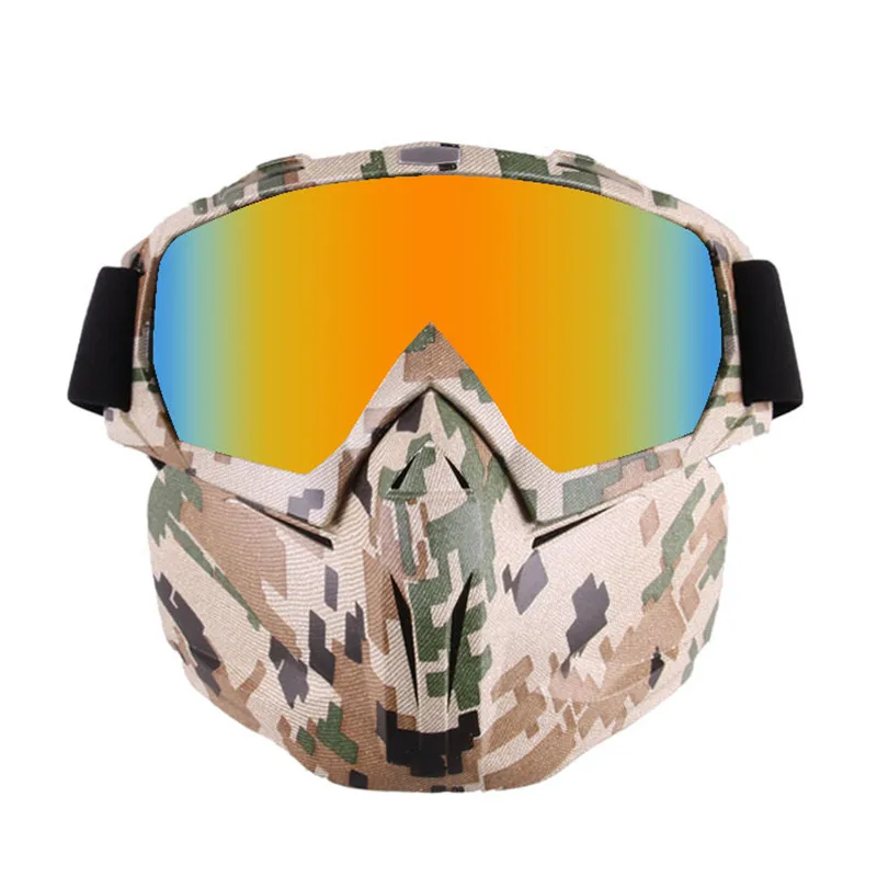 Shockproof Military Tactical Mask with Goggles Outdoor Camouflage Paintball Shooting Mask Anti-impact Airsoft CS War Game Masks