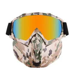 Shockproof Military Tactical Mask with Goggles Outdoor Camouflage Paintball Shooting Mask Anti-impact Airsoft CS War Game Masks