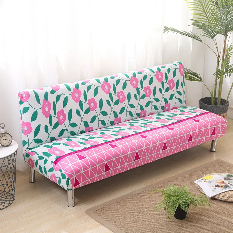 

Beautiful Follower Folding Sofa Bed Cover Stretch Big Elasticity All-inclusive Slipcover Without Armrest No Handrail Seat Cases