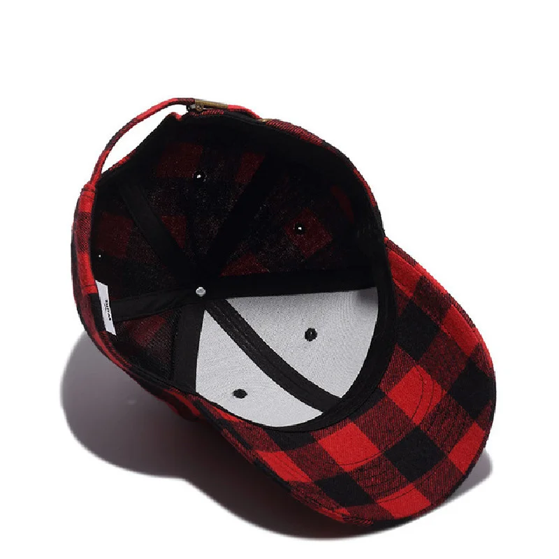 Baseball Cap Women Men Cotton Plaid Snapback Streetwear HipHop Sports Cap Casual Sun Visor Trucker Retro Bone Hat Droppshiping