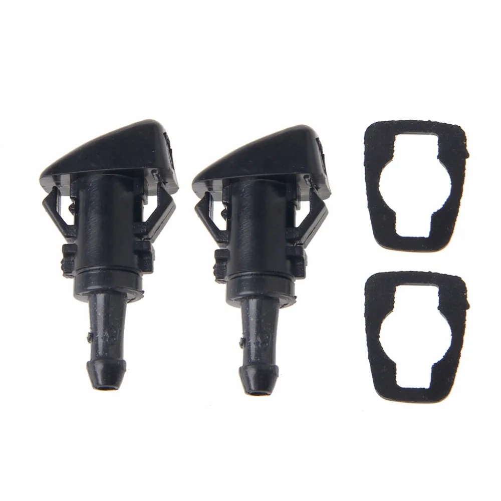 2 Pcs /1 Set Windshield Washer Wiper Water Spray Nozzle With Rubber Gasket For Chrysler 300C Jeep RAM Dodge Car Auto Parts