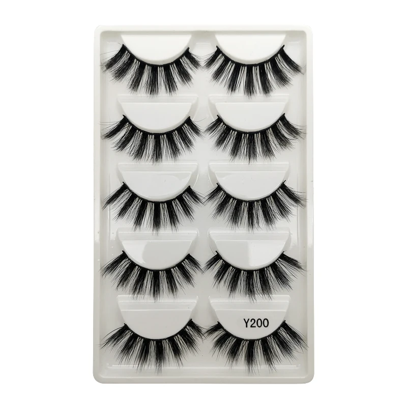 5คู่3d Mink Eyelashes หนาปุยธรรมชาติยาวขนตาปลอมแต่งหน้า Full Strip Mink Lashes ขนตาปลอมธรรมชาติ