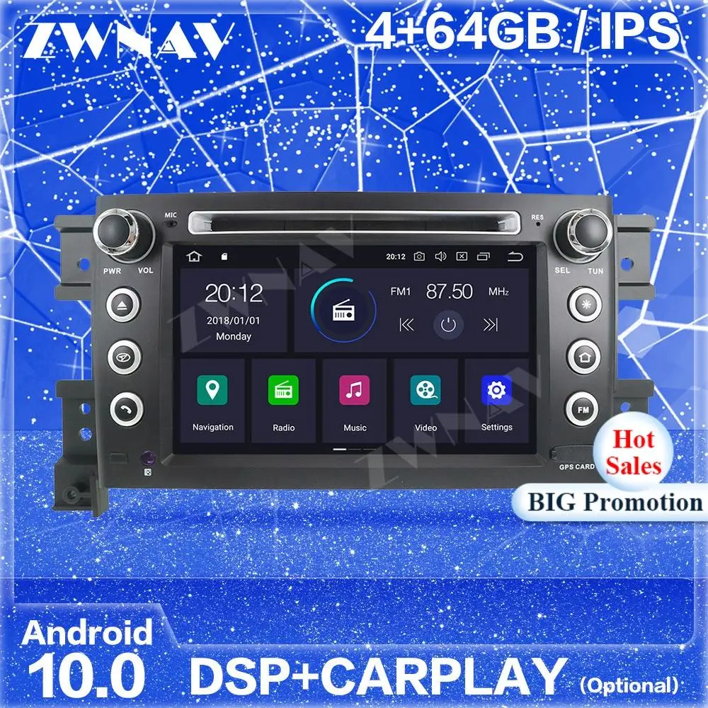 IPS Android Screen GPS For Suzuki Grand Vitara 2005 2006 2007 2008 2009 2010 2011 2012 Radio Stereo Multimedia Player Head Unit