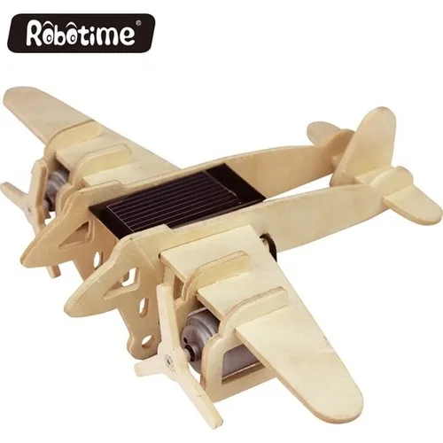 Robotime 3D Wooden Puzzle Solar Powered Bomber