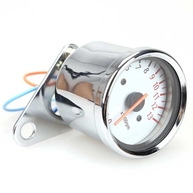 Universal Motorcycle Scooter 13000RPM Analog Tachometer Gauge Night Light