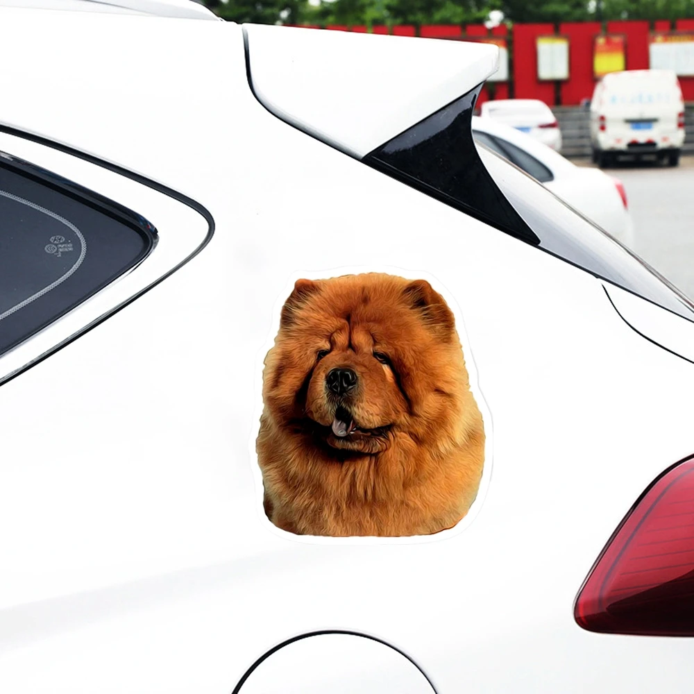 S40221# Various Sizes PVC Decal Chow Chow Car Sticker Waterproof on Bumper Rear Window Laptop Refrigerator Toilet