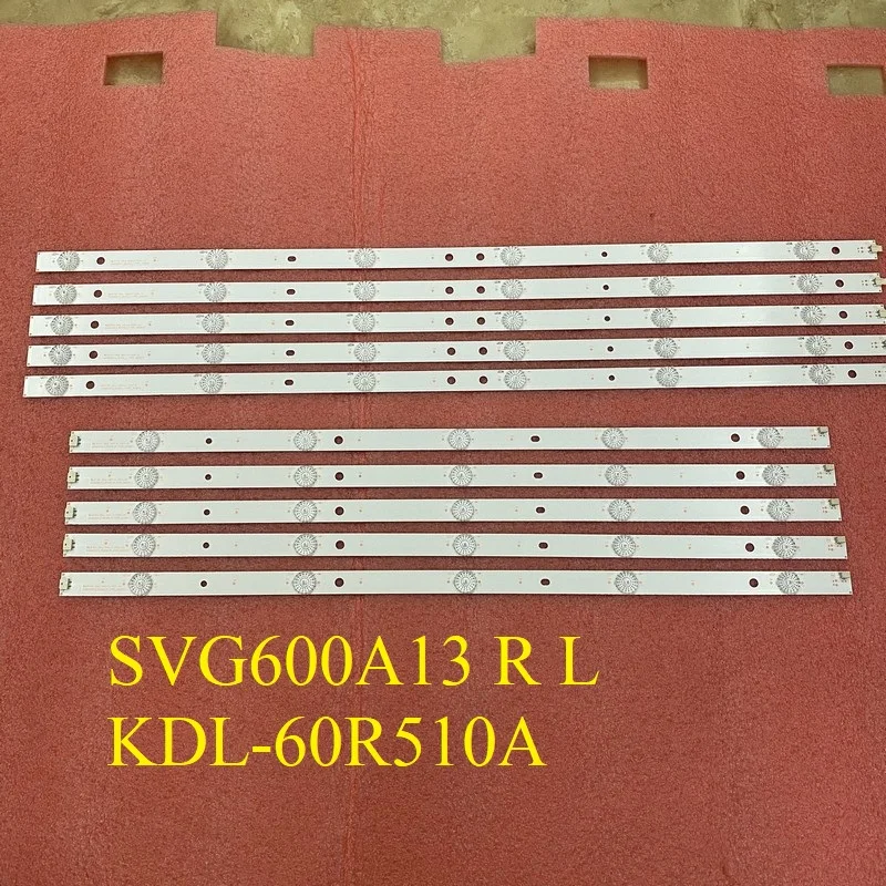 10pcs LED Backlight Strip For SONY KDL-60R510A SVG600A13_REV06_R-L TYPE Sharp LCD-60NX100A XT-60CP800 11LED